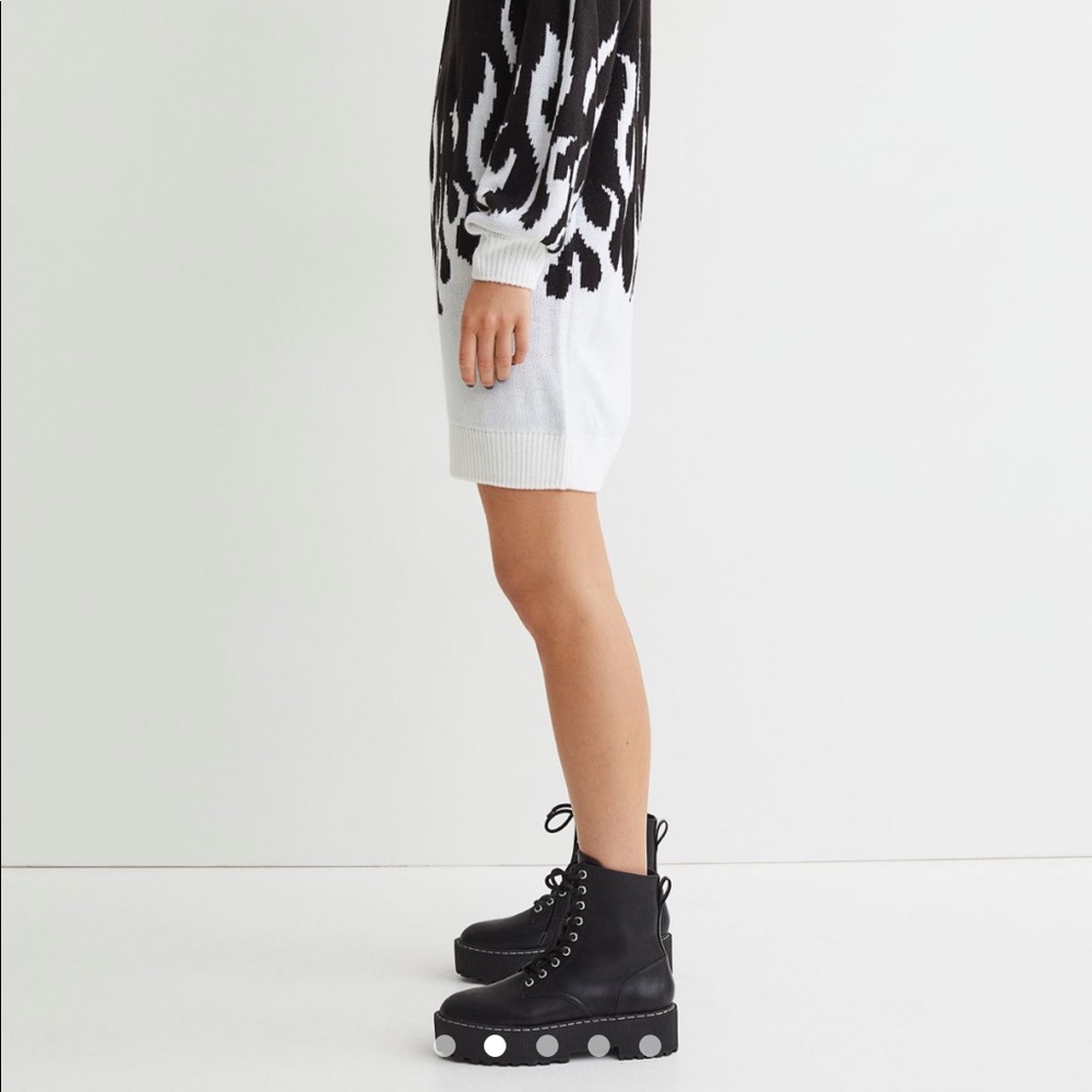 Black Flame Knit Dress